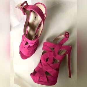 6.5 One Time Listing! Just Fab Kena Fuschia Platform Sandals